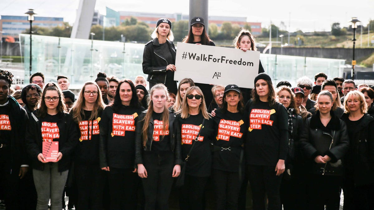 The "Walk For Freedom" in Newcastle, United Kingdom.