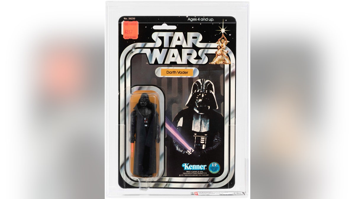 The Darth Vader figurine, expected to reach up to $100,000 at auction. (Credit: SWNS)