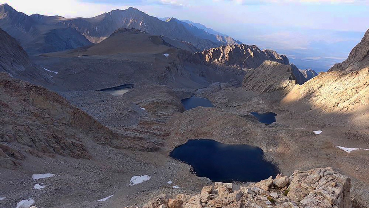 This undated photo provided by the Inyo County Sheriff's Department shows 6th lake below Mount Williamson where authorities say the skeletal remains of a person were discovered on Oct. 7. (Inyo Sheriff's Department via AP)