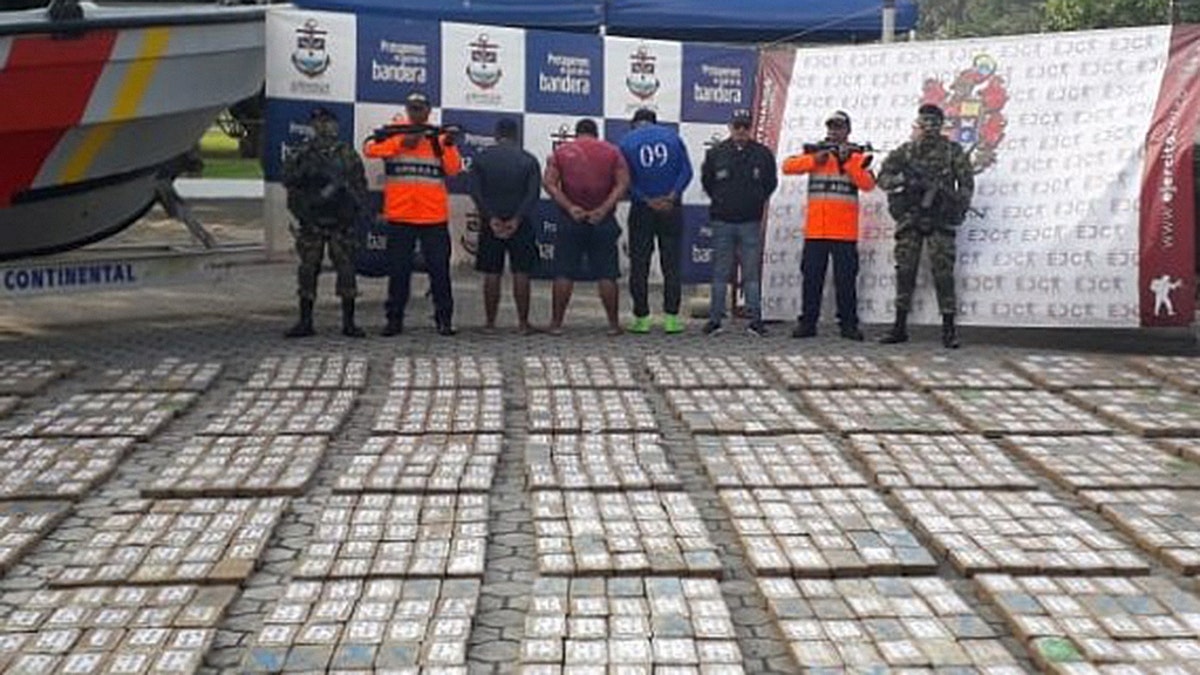 Authorities said the men had 1.2 tons of cocaine.