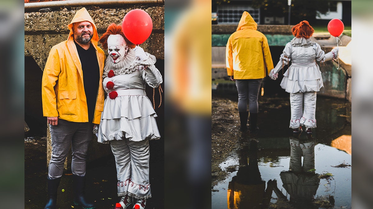 An Oklahoma couple took their love of the Stephen King book-turned-movie "It" to the streets.