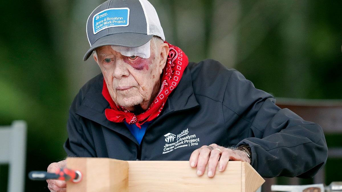 Carter has taken part in 36 building projects with the organization. (AP Photo/Mark Humphrey)