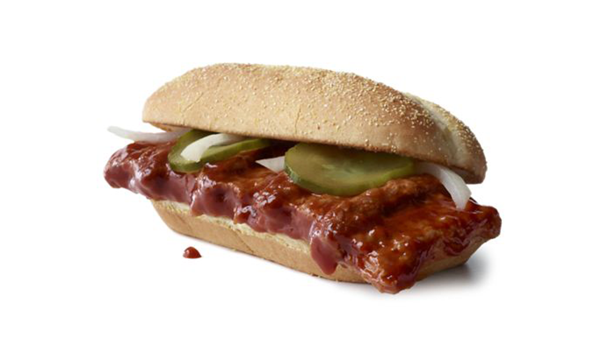 The fast food chain has announced the return of its saucy fan-favorite McRib, which will hit menus at 10K restaurants nationwide starting Oct. 7.