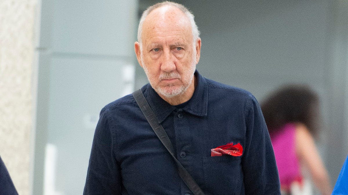 NEW YORK, NY - AUGUST 29: Pete Townshend from The Who arrives at JFK Airport on August 29, 2019 in New York City. (Photo by Adrian Edwards/GC Images)