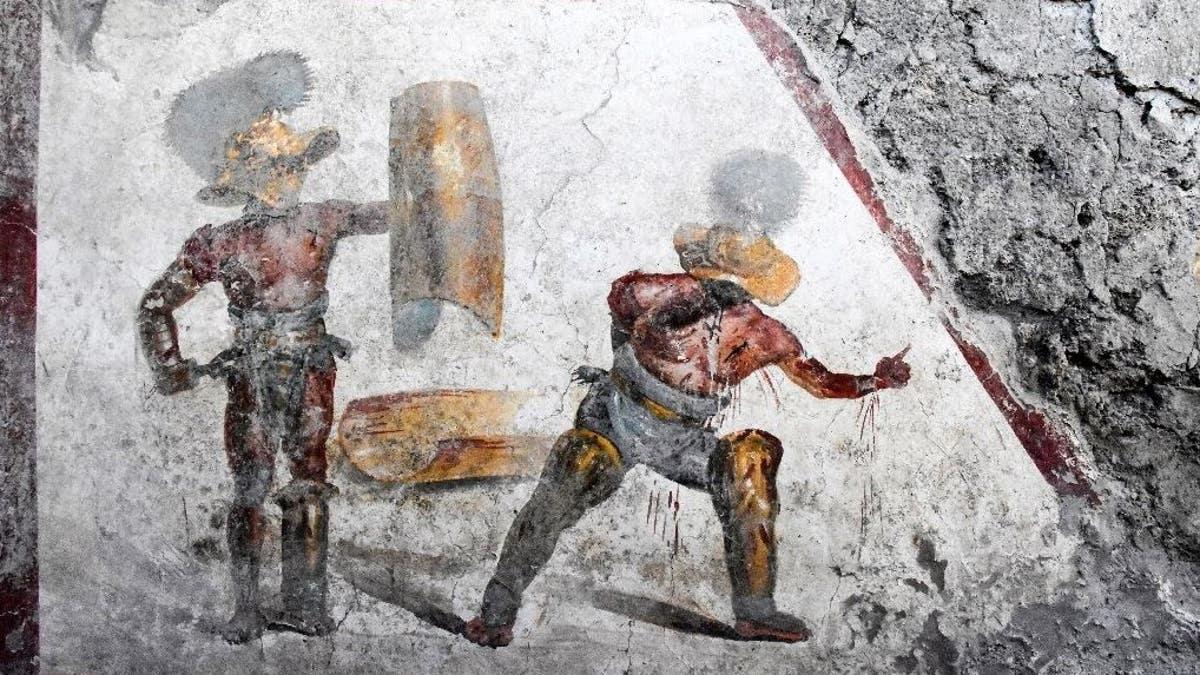 The fresco was found in what scientists believe was a tavern frequented by gladiators.