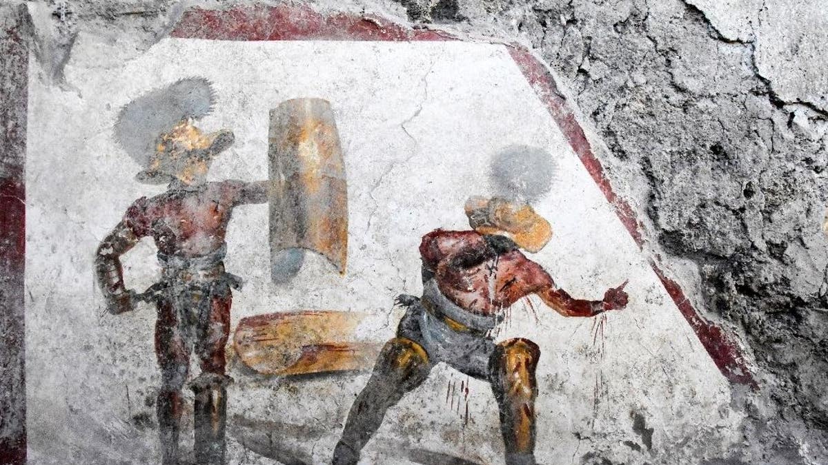 The fresco was found in what scientists believe was a tavern frequented by gladiators.