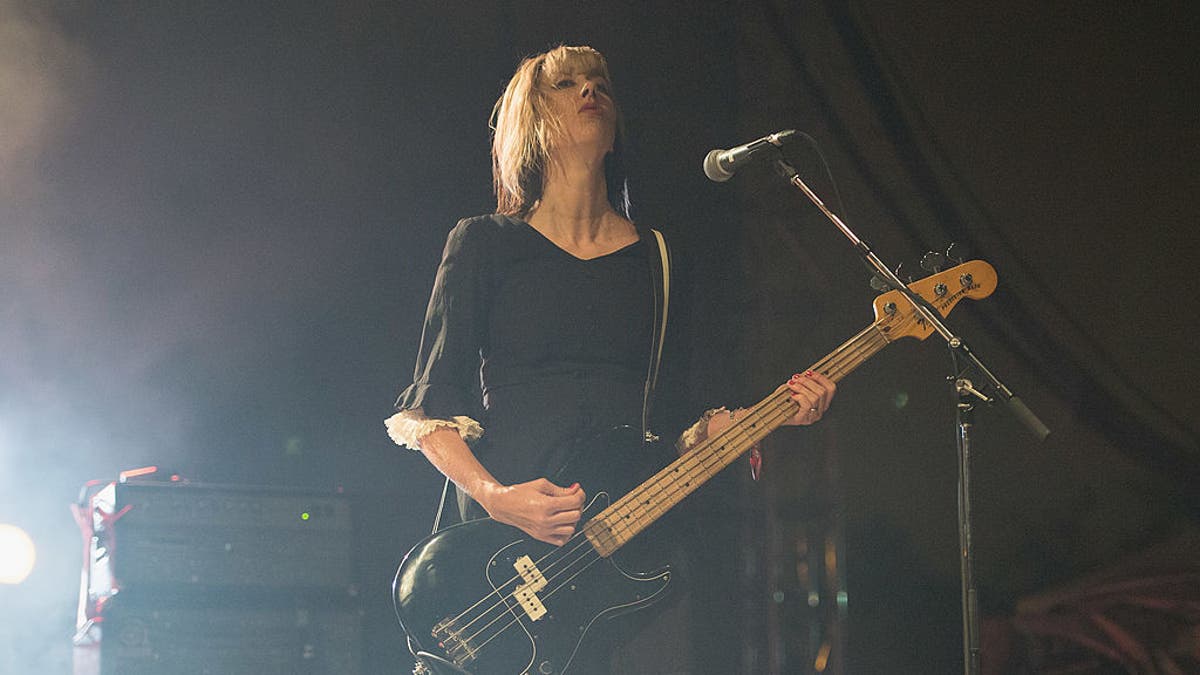 Kim Shattuck also played with The Pixies for a while, performing here at Riot Fest on September 15, 2013 in Chicago, Illinois. (Photo by Daniel Boczarski/Redferns via Getty Images)