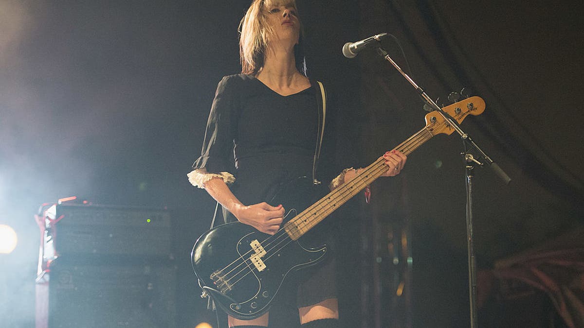 Kim Shattuck also played with The Pixies for a while, performing here at Riot Fest on September 15, 2013 in Chicago, Illinois. (Photo by Daniel Boczarski/Redferns via Getty Images)