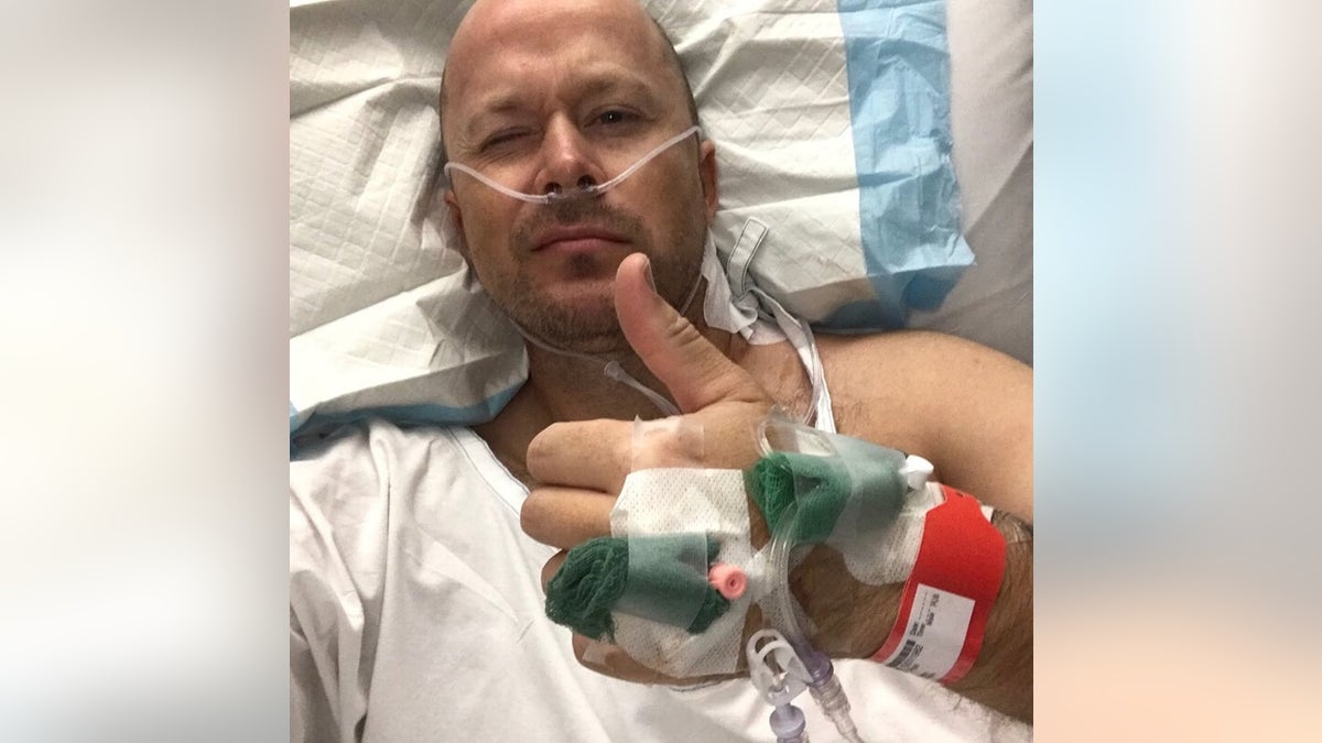 Ryan in the hospital.
