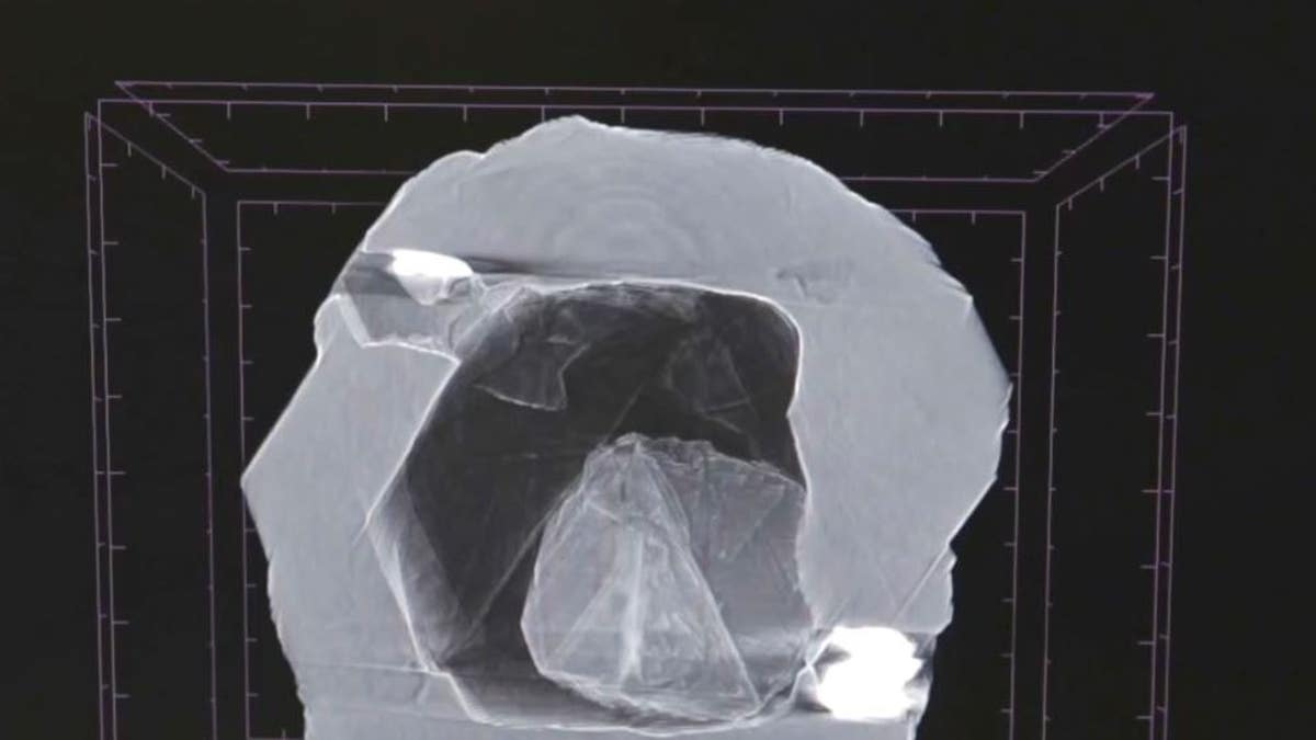 An X-ray view of the rare diamond discovered by miners in Russia.
