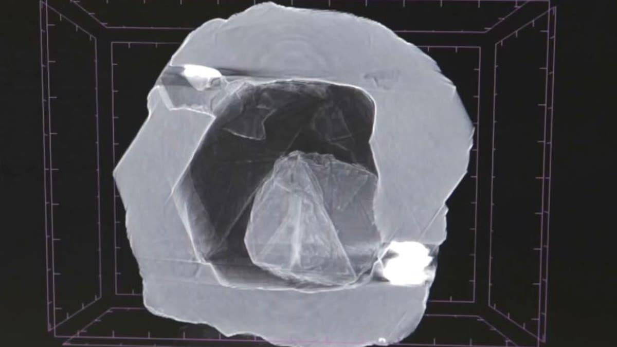 An X-ray view of the rare diamond discovered by miners in Russia.