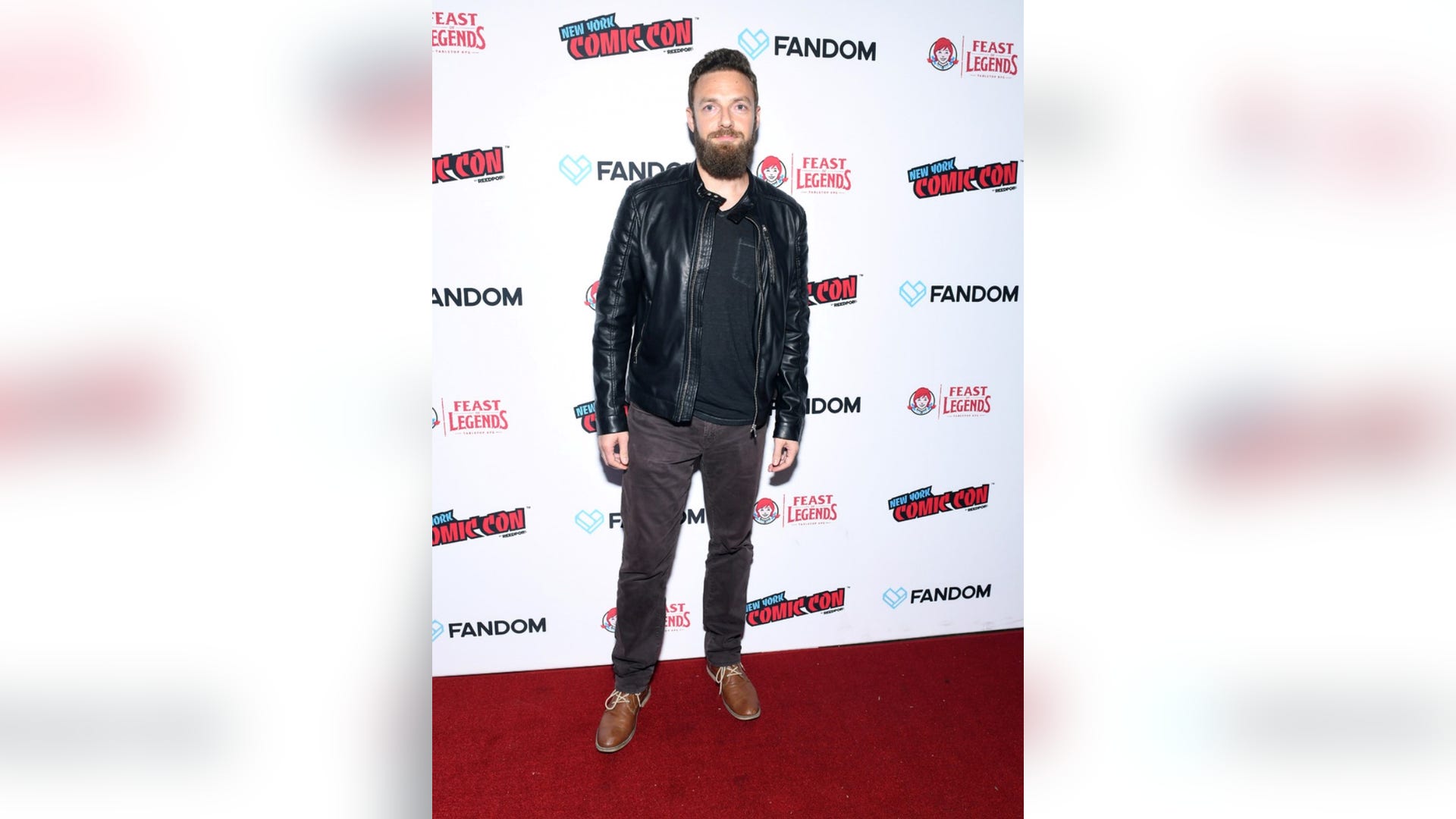 "The Walking Dead" star Ross Marquand was casual on the red carpet at Wendy’s presents ‘Heroes After Dark’ powered by New York Comic Con and Fandom on October 5, 2019 at Sony Hall in New York City.