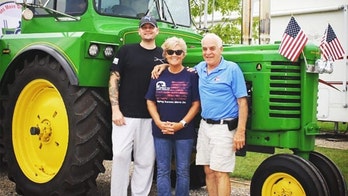 Man drives tractor 5,600 miles around US to support wounded vets