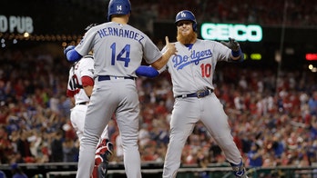 7 2-out runs in 6th lift LA past Nats 10-4 for 2-1 NLDS lead