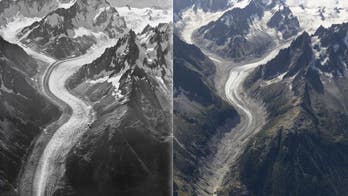 Mont Blanc ice loss revealed in aerial photos
