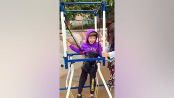 Boy with cerebral palsy skateboards for first time on special modified board