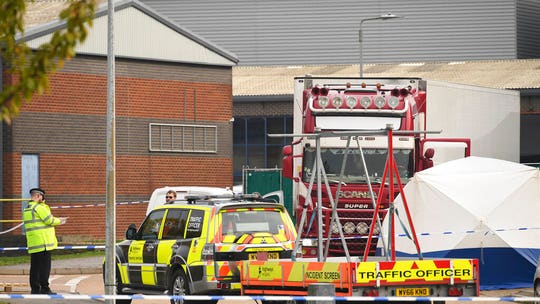 39 bodies found in back of truck in southeastern England, suspect arrested