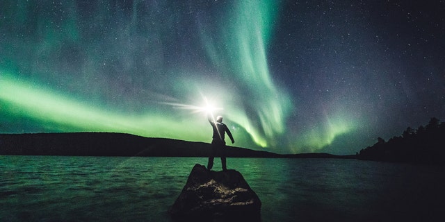 The Aurora Borealis (Northern Lights) is seen in the sky in Ivalo of Lapland, Finland September 27, 2019. Picture taken September 27, 2019. REUTERS/Alexander Kuznetsov