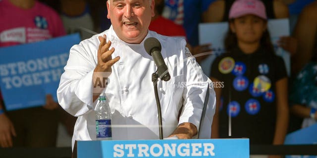 Spanish-American chef José Andrés speaks during a