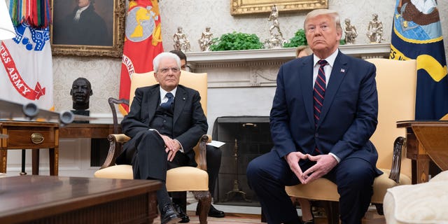President Trump participates in a bilateral meeting with Italian President Sergio Mattarella Wednesday in the Oval Office. (Official White House Photo by Shealah Craighead/Released)