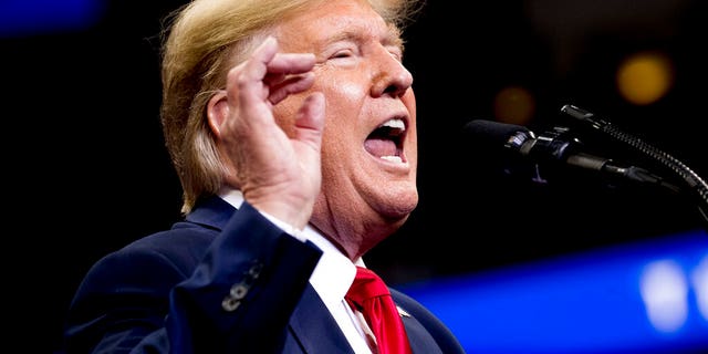 President Donald Trump speaks at a campaign rally at American Airlines Arena in Dallas, Texas, Thursday, Oct. 17, 2019. (AP Photo/Andrew Harnik)
