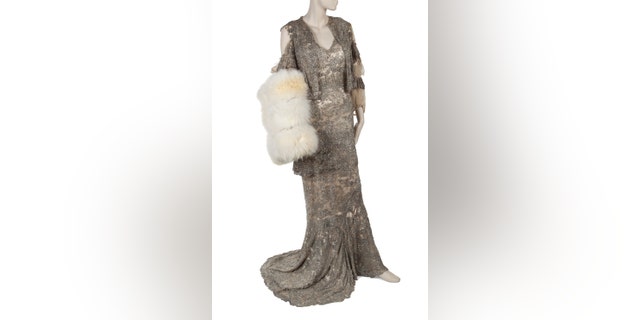 One of Mae West's gowns that longtime assistant and secretary Tim Malachosky saved from over the years.