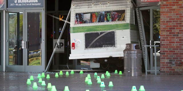 Casino near Las Vegas gets entrance smashed by RV driver who was kicked out, police say
