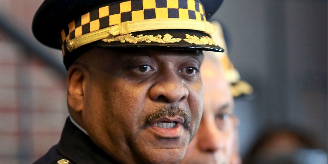 Chicago Police Superintendent Eddie Johnson, pictured here in March 2019, requested an internal investigation on himself after he was caught sleeping in a car on Thursday.