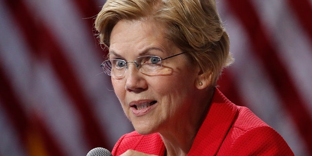 Democratic presidential candidate Sen. Elizabeth Warren, D-Mass., speaks during a gun safety forum Wednesday, Oct. 2, 2019, in Las Vegas. (Associated Press)
