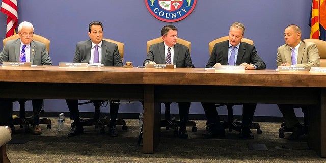 The Maricopa County Board of Supervisors voted unanimously Wednesday to notify Assessor Paul Petersen that it plans to consider suspending him for up to 120 days. It can't remove him from office and he's refused to resign. AP Photo/Jonathan J. Cooper)