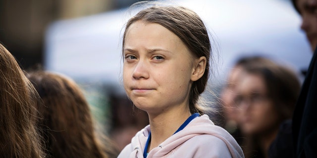 Swedish climate activist, Greta Thunberg attends a climate rally in Vancouver, British Columbia