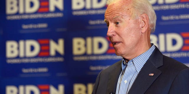 Democratic presidential candidate, former Vice President Joe Biden, speaks during an interview on Saturday, Oct. 26, 2019, in Florence, S.C. (AP Photo/Sarah Blake Morgan)