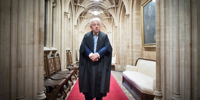 March 12, 2019: Speaker of the House of Commons John Bercow going through his daily routine of preparing to preside over the day's events in the chamber. On Thursday Oct. 31, 2019, he is stepping down after 10 years in the job. 