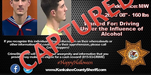 The wanted notice for Brandon W. Conti. (Kankakee County Sheriff's Police via AP)