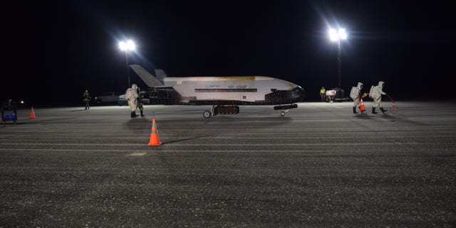 The secretive space plane completed more than two years in orbit. (Air Force photo)