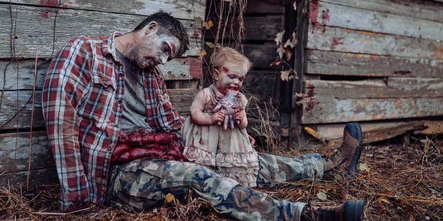 “No babies were harmed in the process,” the photographer assured viewers.