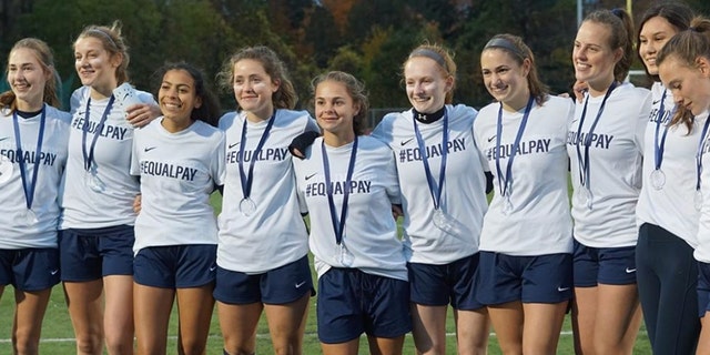 The jerseys were part of a special fund-raising effort for girls youth sports in the community,