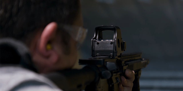 Tommaso Buscetta's son Roberto, who fears for his safety, at a gun range in Florida.