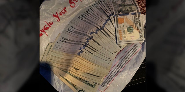 An employee at the resale shop Plato's Closet Valparaiso found the massive stack of cash in a coat pocket.