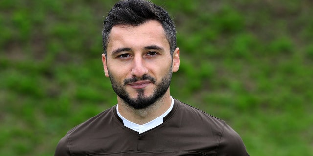 HAMBURG, GERMANY - JULY 15: Cenk Sahin of FC St. Pauli poses during the team presentation at Training Center Kollaustrasse on July 15, 2019 in Hamburg, Germany. (Photo by Martin Rose/Bongarts/Getty Images)