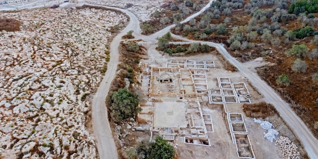 An aerial view of the Ramat Beit Shemesh church site. (Picture: Assaf Peretz, Israel Antiquities Authority)