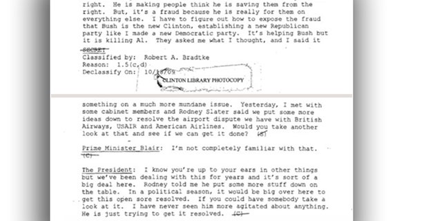 A screenshot of the conversation was shown during "Tucker Carlson Tonight" on Monday.