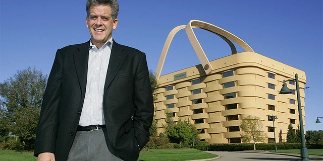 Former Longaberger CEO Dave DeFeo stands in front of the Longaberger building in 2005 in Newark, Ohio. (AP Photo/Kiichiro Sato)