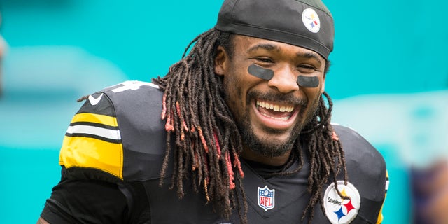MIAMI GARDENS, FL - OCTOBER 16: DeAngelo Williams #34 of the Pittsburgh Steelers looks on during a NFL game against the Miami Dolphins on October 16, 2016 at Hard Rock Stadium in Miami Gardens, Florida. (Photo by Ronald C. Modra/Getty Images)