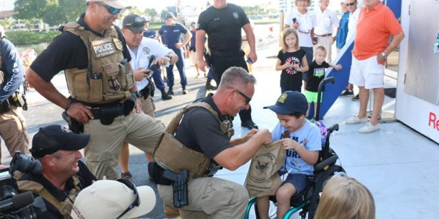 Giovanni Bacon got to live his dream with the Coast Guard, Customs and Border Protection and several local law enforcement agencies last week. (Customs and Border Protection)