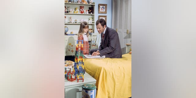 Erin Murphy and Dick Sargent seen in 'BEWITCHED' - 'Three Men And A Witch On A Horse' which aired on December 15, 1971. (Photo by Walt Disney Television via Getty Images Photo Archives/Walt Disney Television via Getty Images)