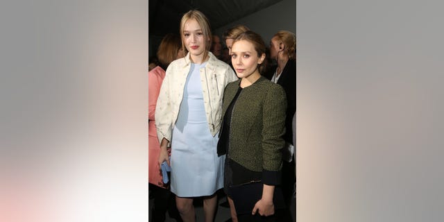Maddison Brown and Elizabeth Olsen at the Christian Dior show in 2015. (Photo by Rindoff/Dufour/Getty Images)
