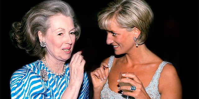 Princess Diana with her stepmother, Countess Raine Spencer.