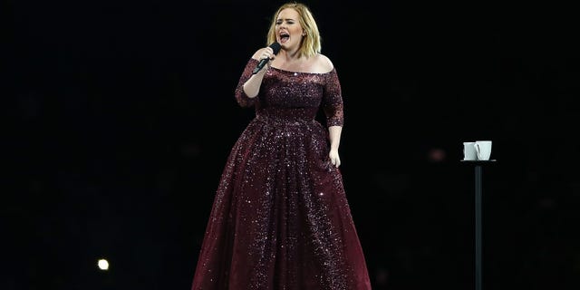 Adele performs at Domain Stadium on February 28, 2017 in Perth, Australia.