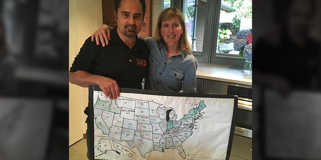 Keith Sherman and Gold Star mother Maureen Fennerty in Oregon. (Keith Sherman)